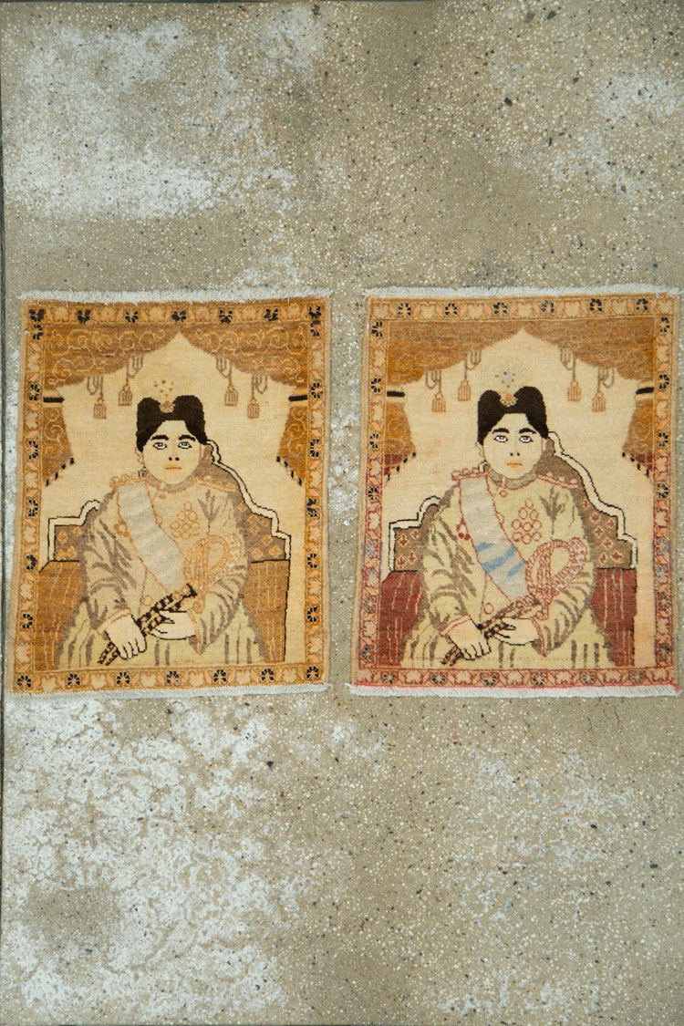 Antique Persian Tabriz Pictorial Rug (Pair: 2 of 2), No.17957 - Staging