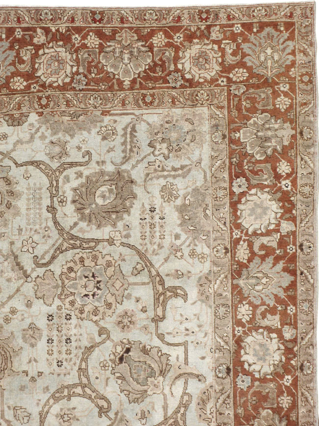 Antique Persian Tabriz Carpet, No.17986 - Staging