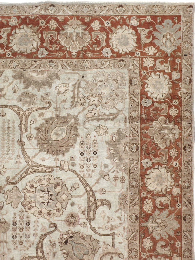 Antique Persian Tabriz Carpet, No.17986 - Staging
