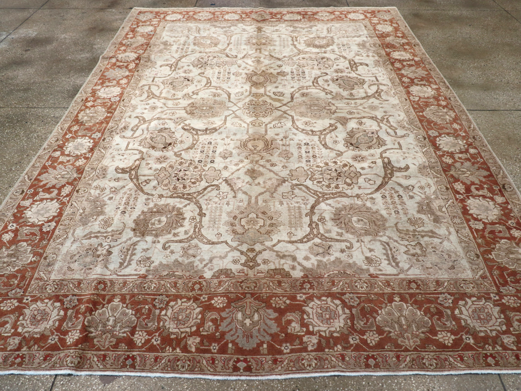 Antique Persian Tabriz Carpet, No.17986 - Staging