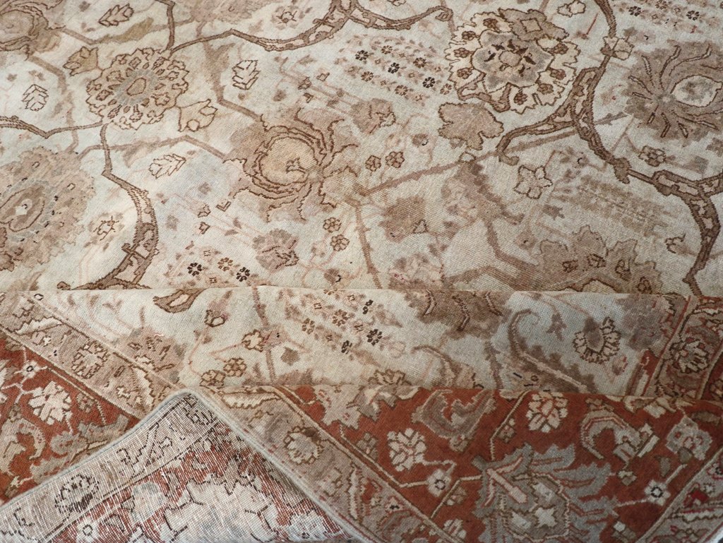 Antique Persian Tabriz Carpet, No.17986 - Staging