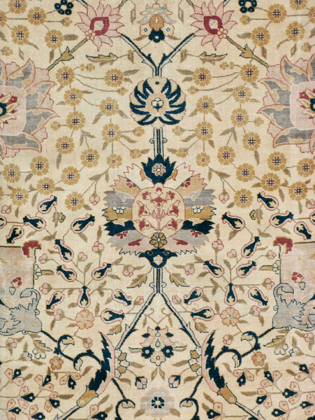 Antique Persian Tabriz Carpet, No.18022 - Staging
