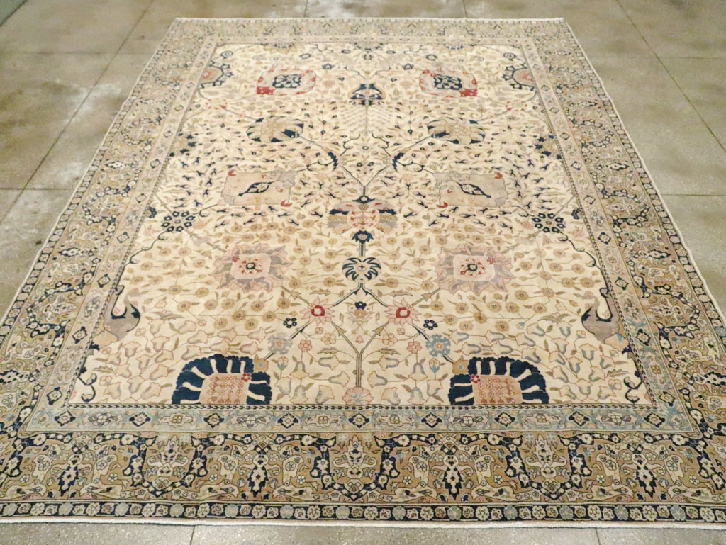 Antique Persian Tabriz Carpet, No.18022 - Staging