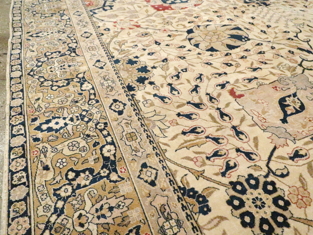 Antique Persian Tabriz Carpet, No.18022 - Staging