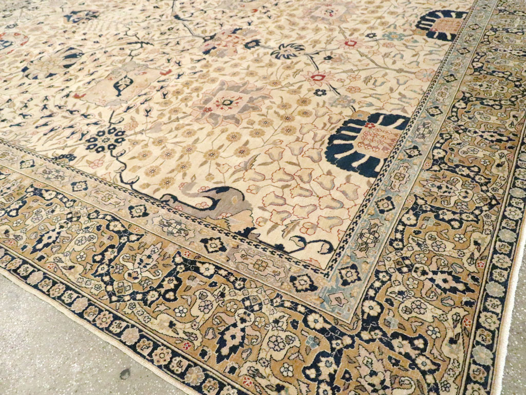 Antique Persian Tabriz Carpet, No.18022 - Staging