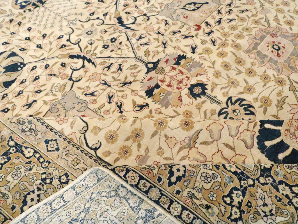 Antique Persian Tabriz Carpet, No.18022 - Staging