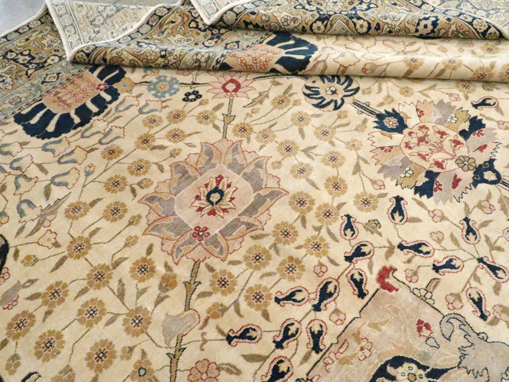 Antique Persian Tabriz Carpet, No.18022 - Staging