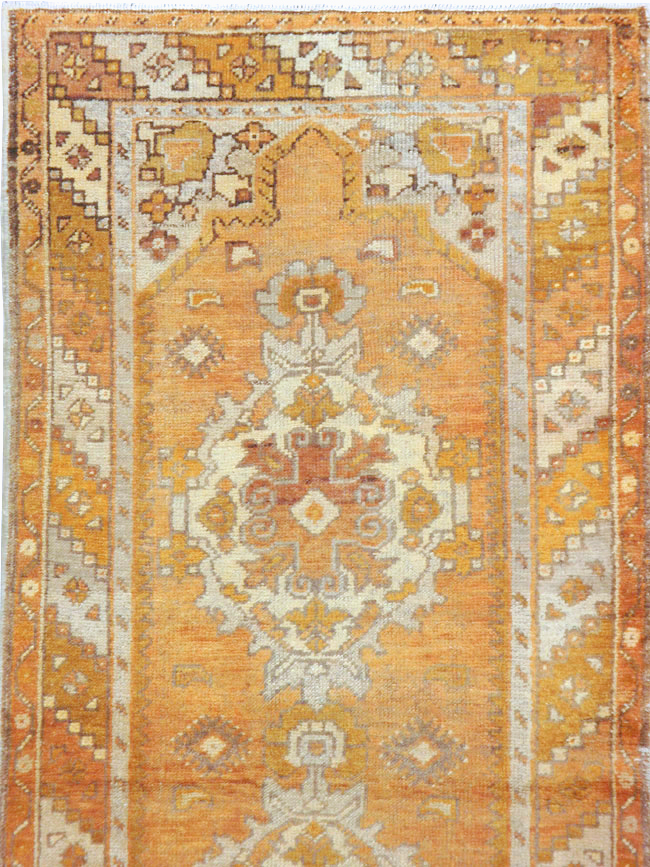 Antique Turkish Oushak Runner, No.18037 - Staging
