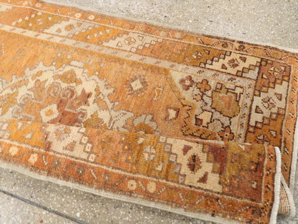 Antique Turkish Oushak Runner, No.18037 - Staging