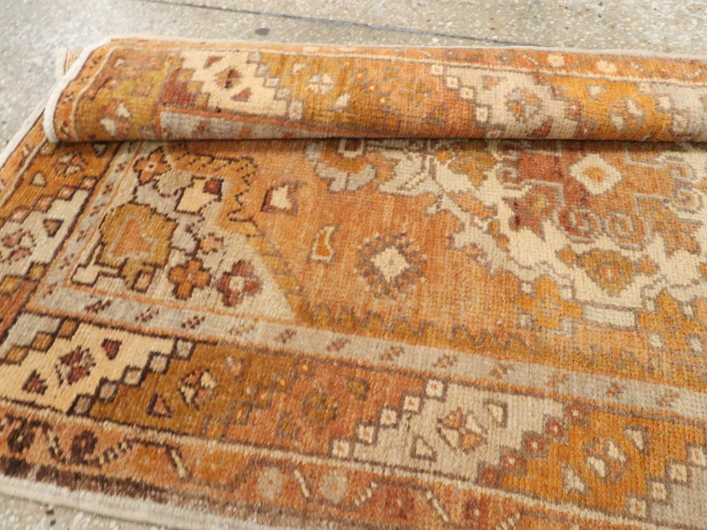Antique Turkish Oushak Runner, No.18037 - Staging