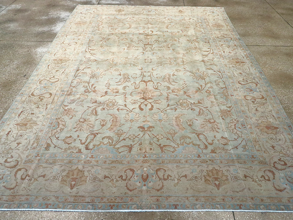 Antique Persian Tabriz Carpet, No.18065 - Staging