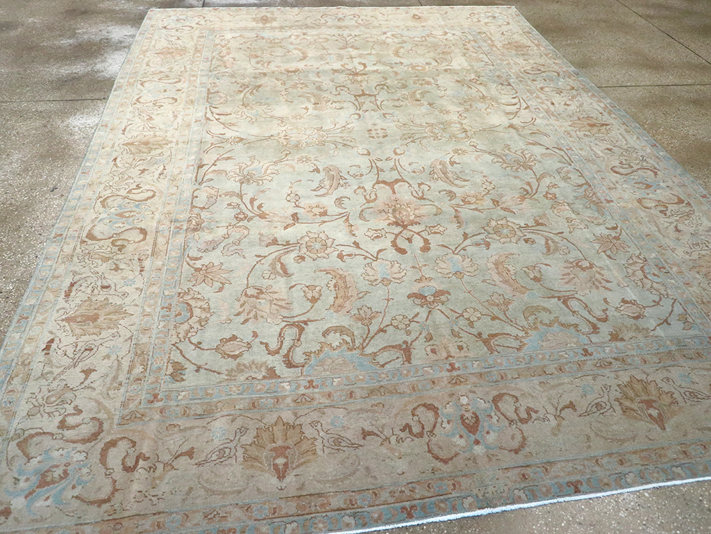 Antique Persian Tabriz Carpet, No.18065 - Staging