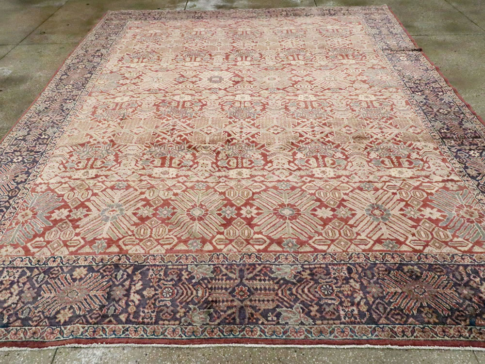 Antique Persian Mahal Carpet, No.18090 - Staging
