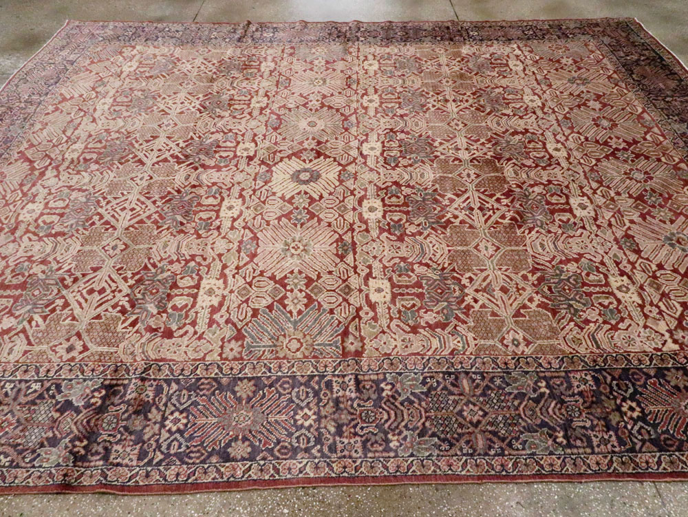 Antique Persian Mahal Carpet, No.18090 - Staging