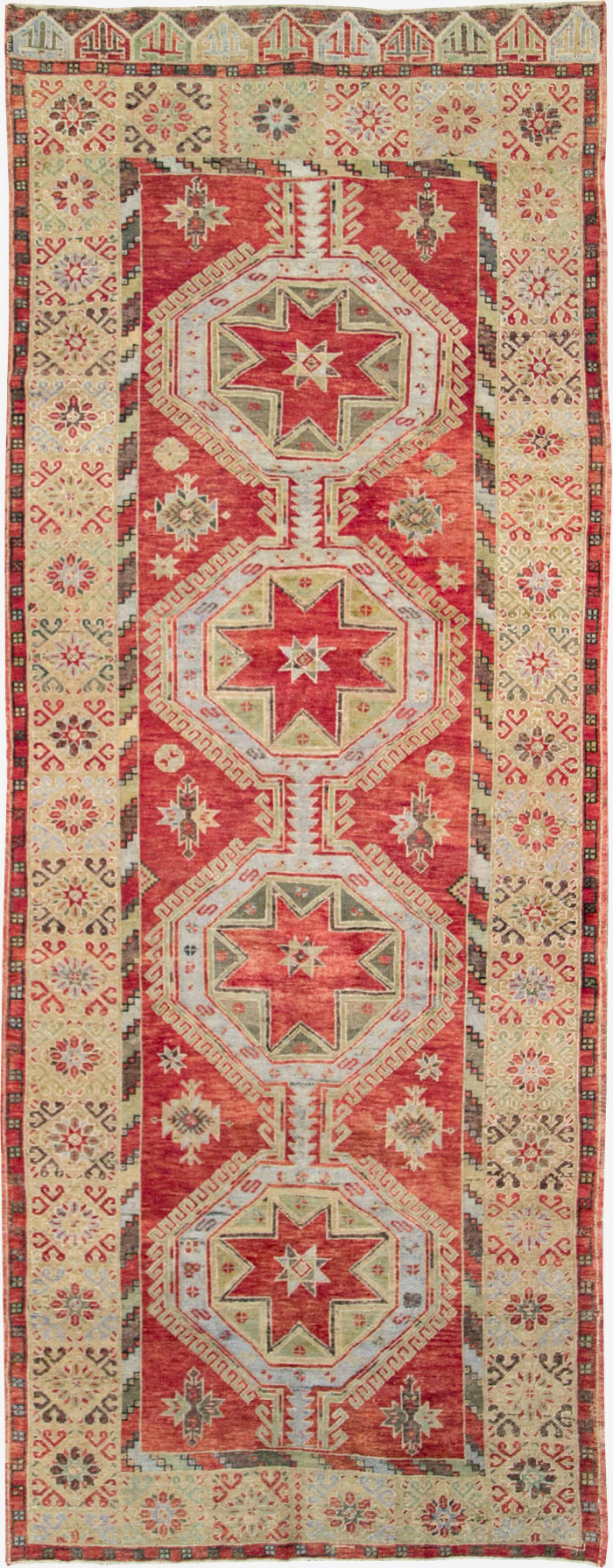 Vintage Turkish Oushak Rug, No.18121 - Staging