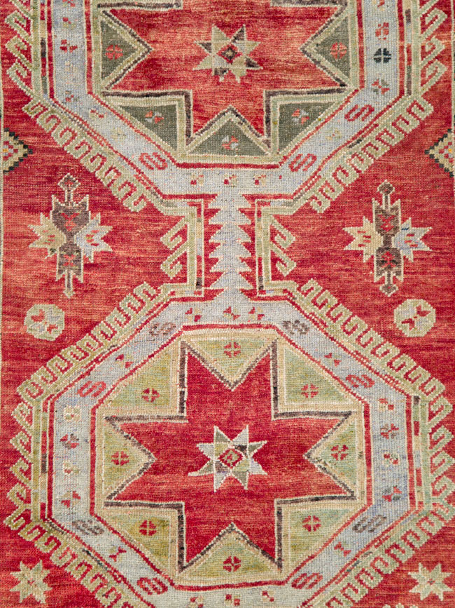 Vintage Turkish Oushak Rug, No.18121 - Staging