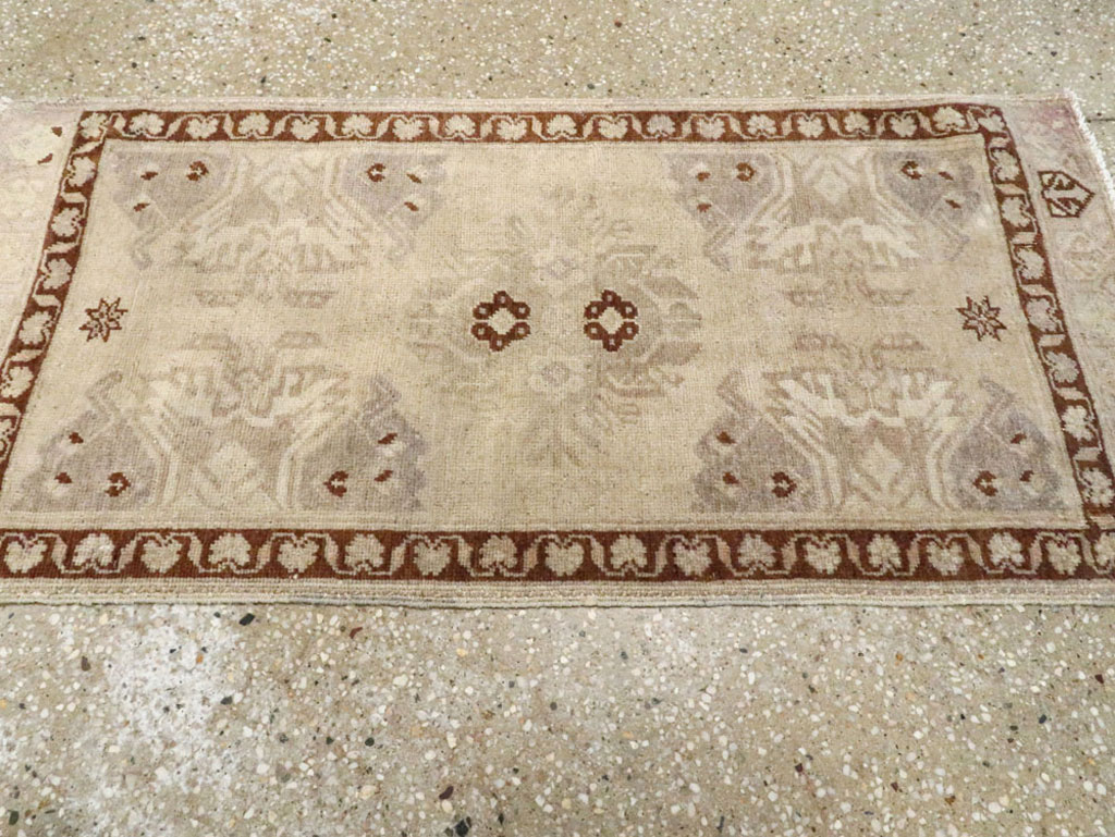 Antique Turkish Oushak Rug, No.18132 - Staging