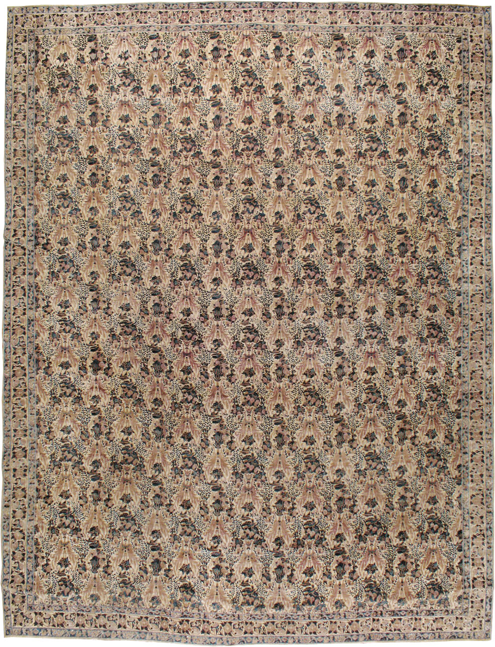Antique Persian Lavar Kerman Carpet, No.18137 - Staging
