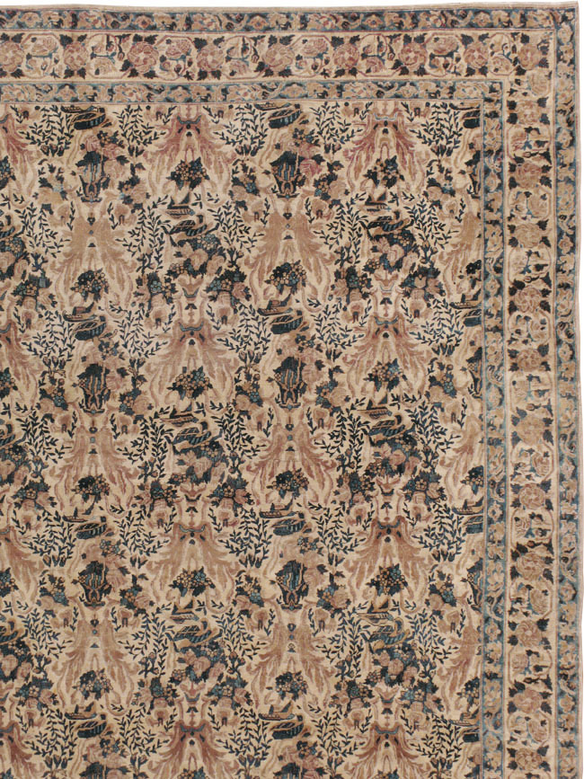 Antique Persian Lavar Kerman Carpet, No.18137 - Staging