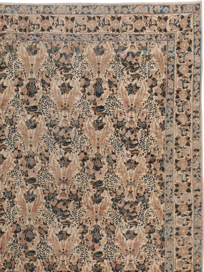 Antique Persian Lavar Kerman Carpet, No.18137 - Staging