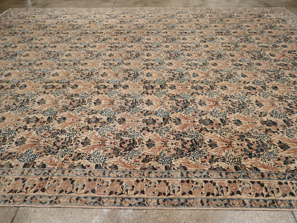 Antique Persian Lavar Kerman Carpet, No.18137 - Staging
