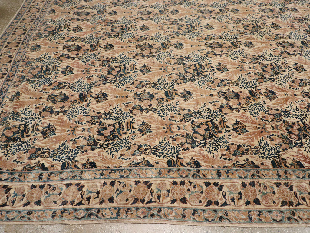 Antique Persian Lavar Kerman Carpet, No.18137 - Staging