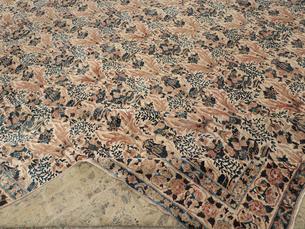 Antique Persian Lavar Kerman Carpet, No.18137 - Staging