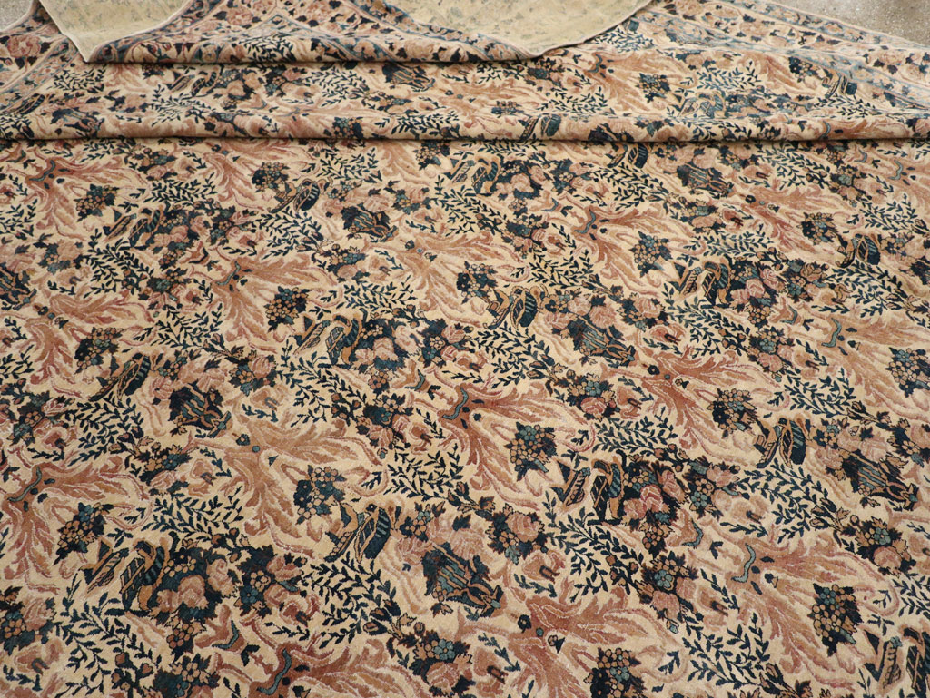 Antique Persian Lavar Kerman Carpet, No.18137 - Staging