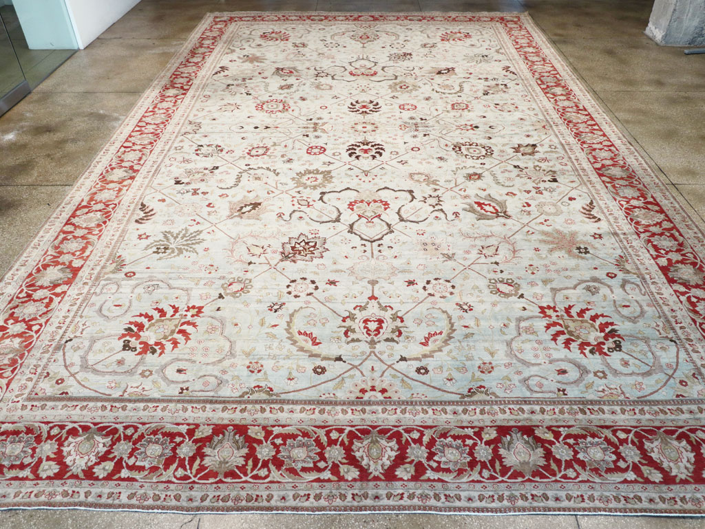 Antique Persian Tabriz Carpet, No.18141 - Staging