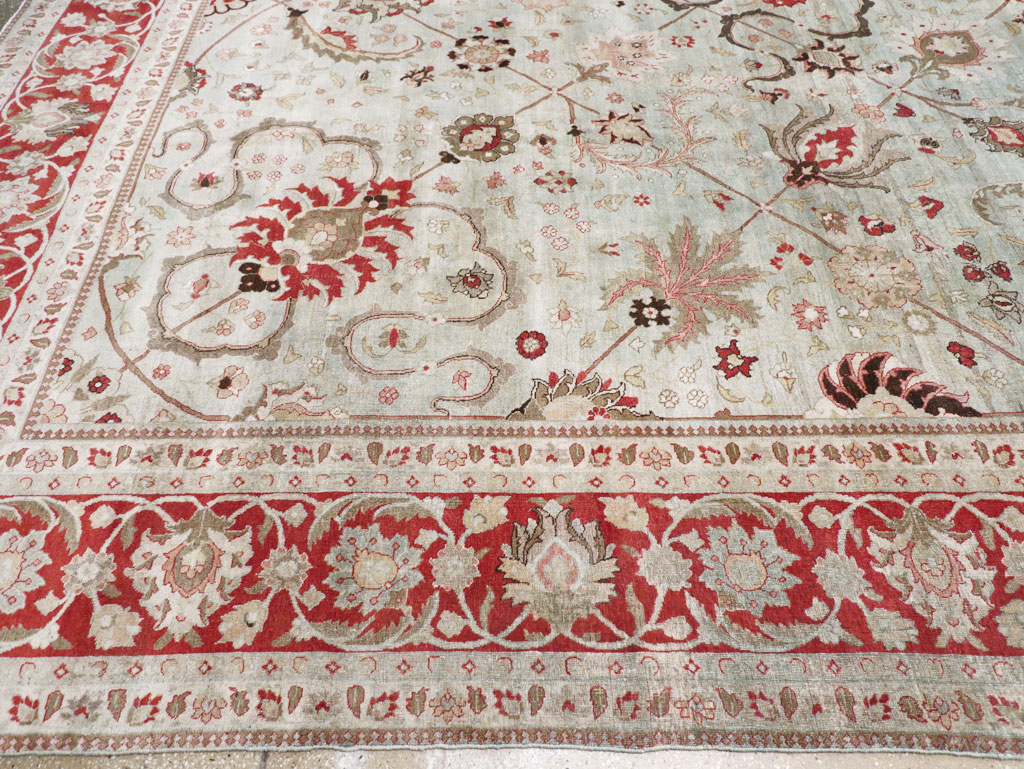 Antique Persian Tabriz Carpet, No.18141 - Staging