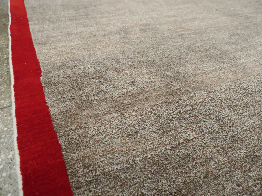 Art Deco Inspired Vintage Persian Mashad Room Size Carpet, No.18142 - Staging