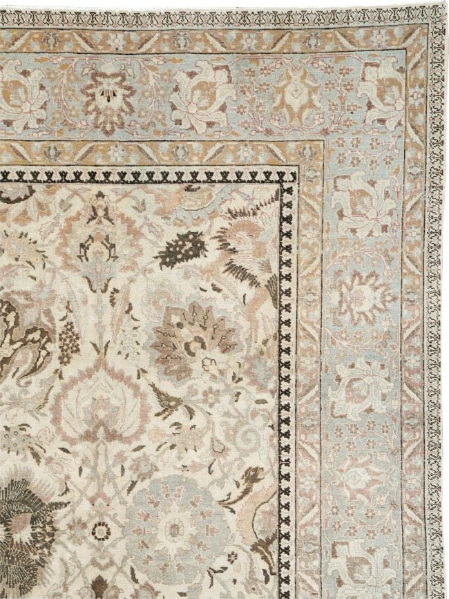 Vintage Persian Tabriz Carpet, No.18159 - Staging
