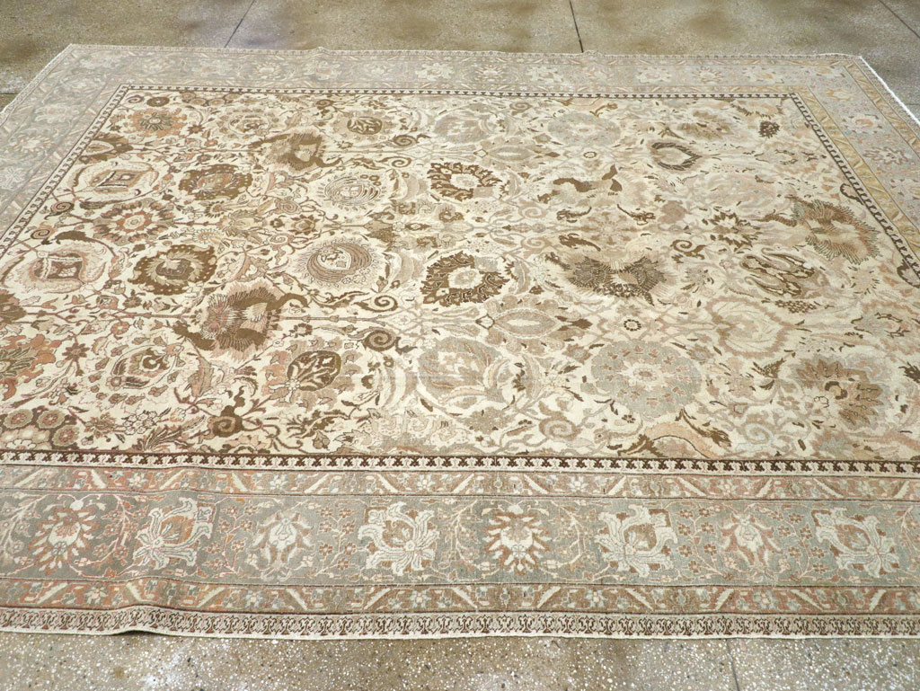 Vintage Persian Tabriz Carpet, No.18159 - Staging