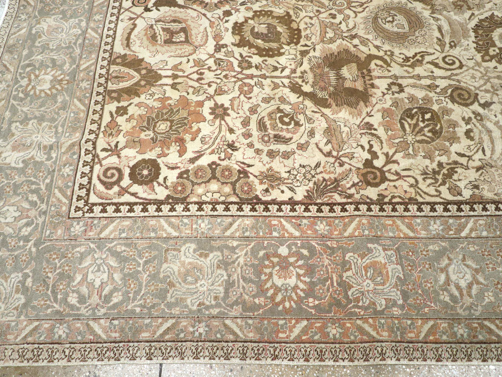 Vintage Persian Tabriz Carpet, No.18159 - Staging
