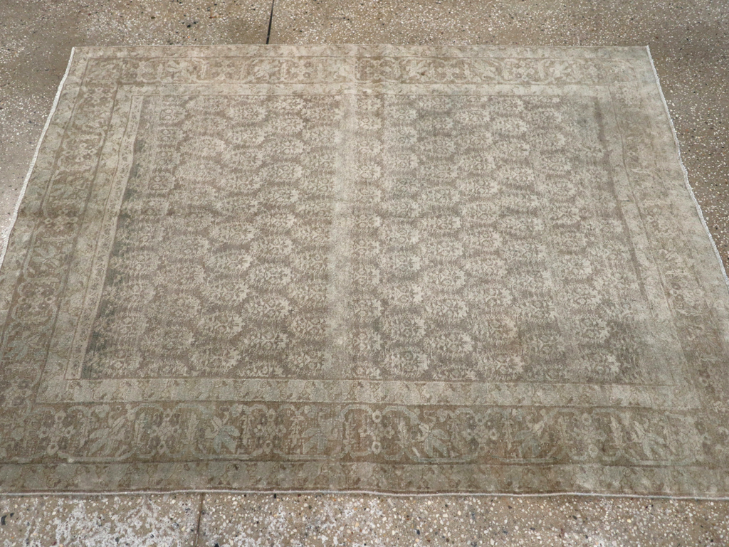 Antique Persian Tabriz Rug, No.18161 - Staging