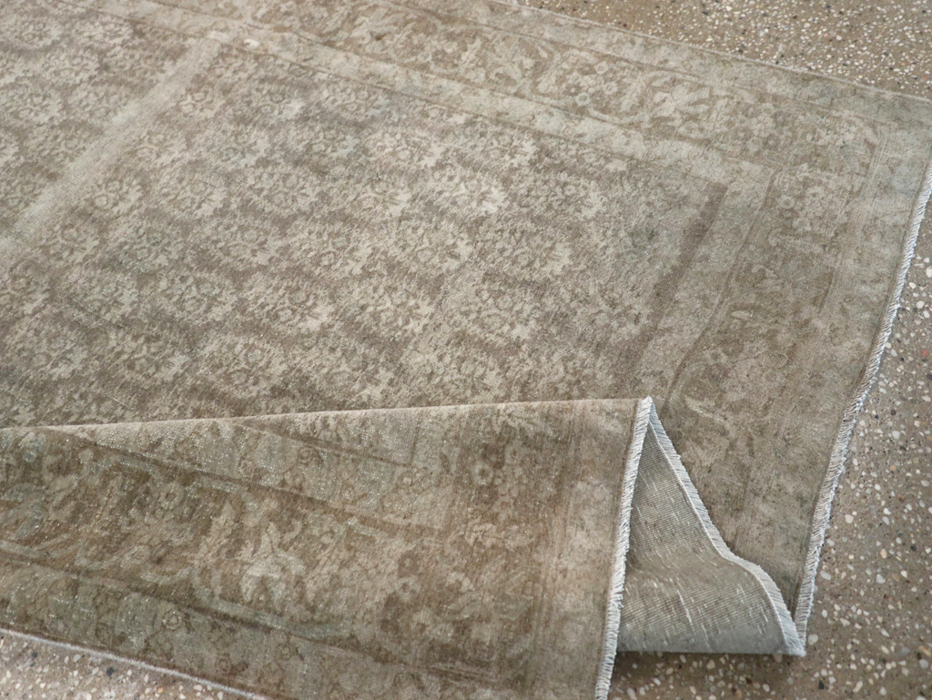 Antique Persian Tabriz Rug, No.18161 - Staging