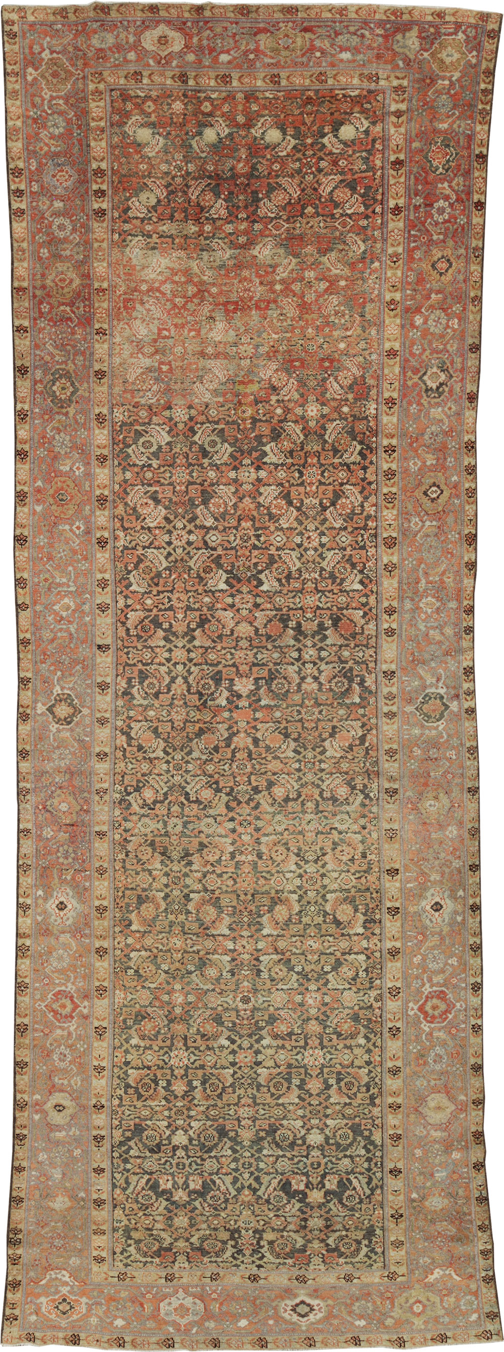 Antique Persian Malayer Long Gallery Carpet, No.18164 - Staging