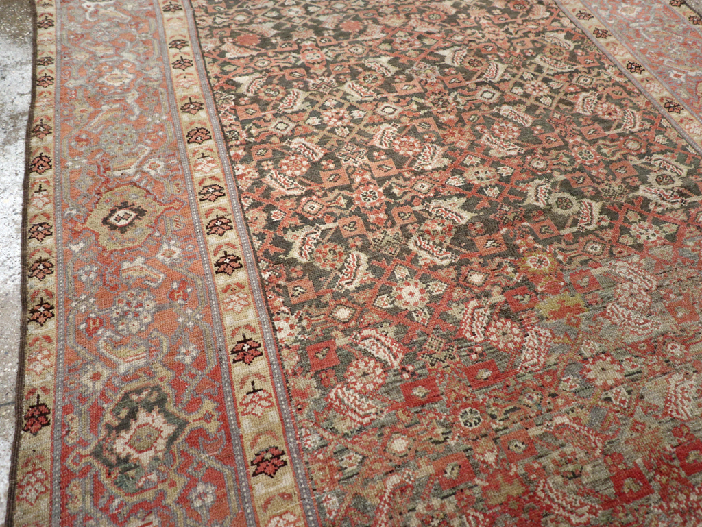 Antique Persian Malayer Long Gallery Carpet, No.18164 - Staging
