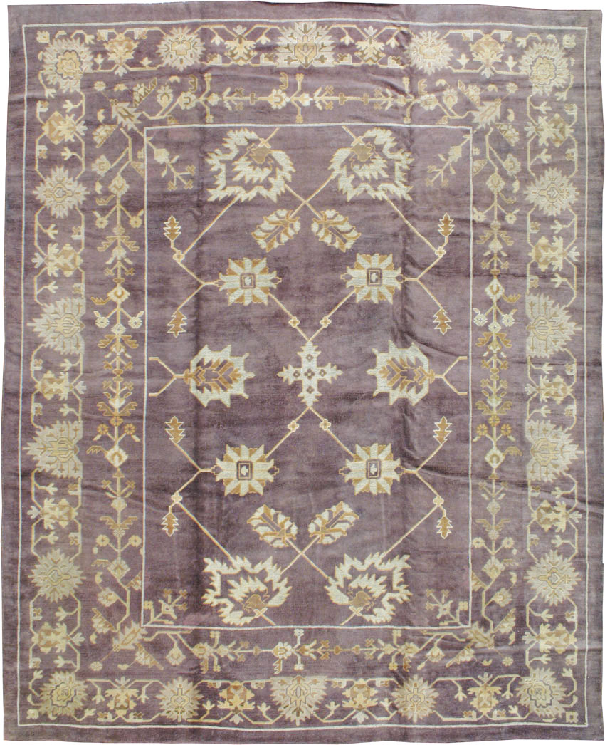 Vintage Turkish Oushak Carpet, No.18165 - Staging