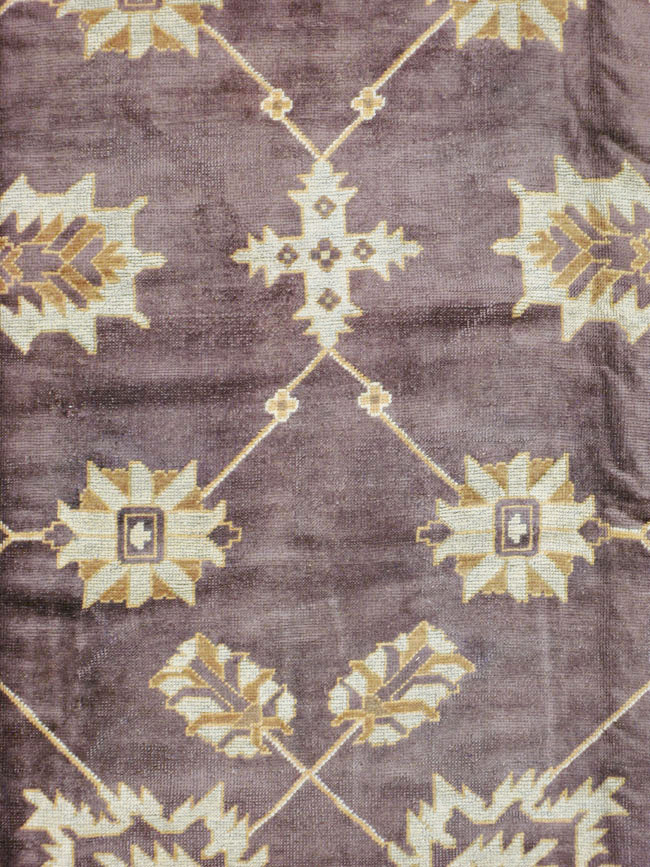 Vintage Turkish Oushak Carpet, No.18165 - Staging