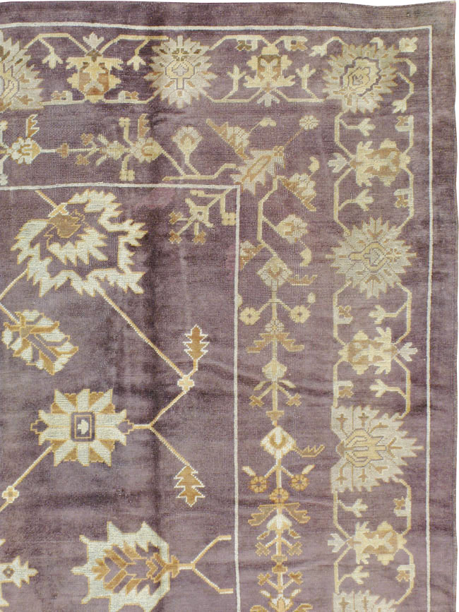 Vintage Turkish Oushak Carpet, No.18165 - Staging