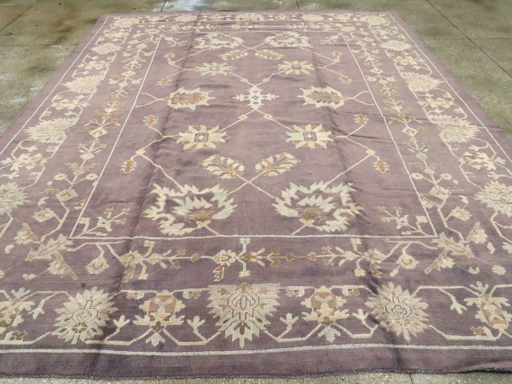 Vintage Turkish Oushak Carpet, No.18165 - Staging