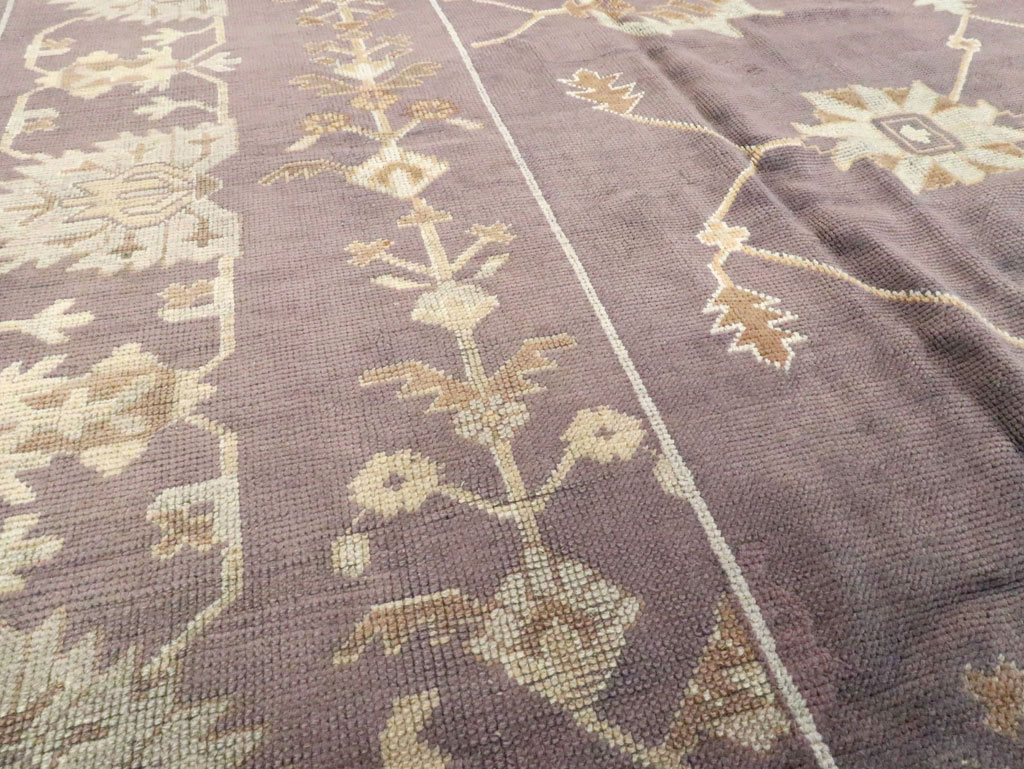 Vintage Turkish Oushak Carpet, No.18165 - Staging