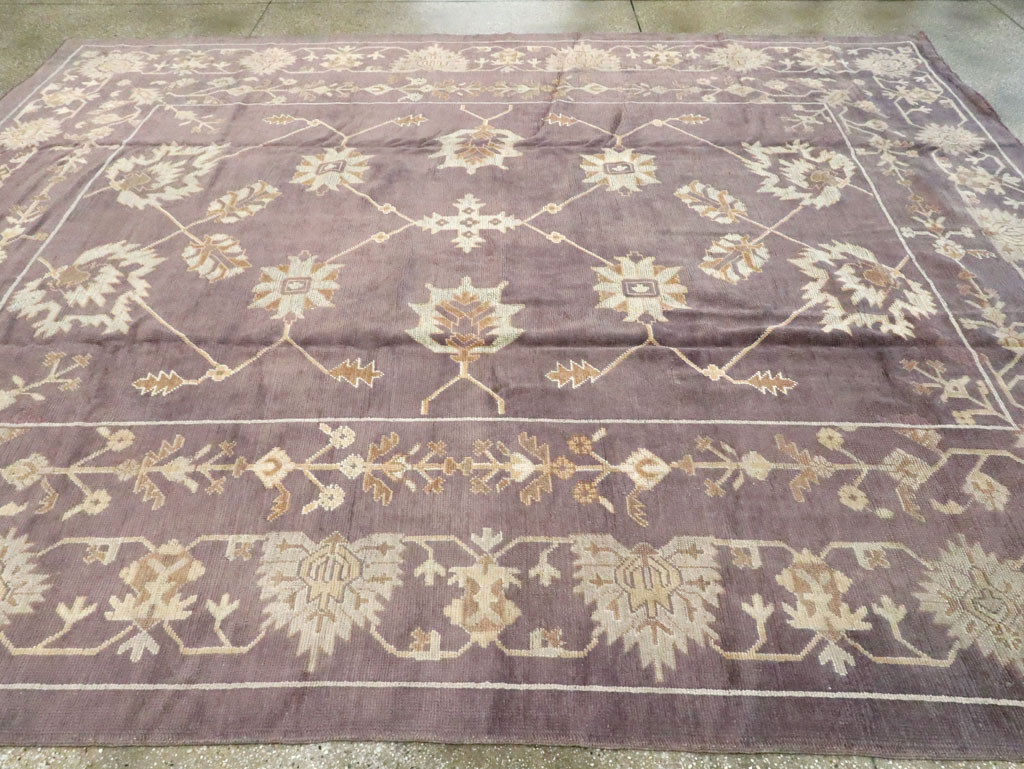 Vintage Turkish Oushak Carpet, No.18165 - Staging