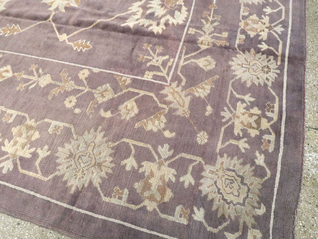 Vintage Turkish Oushak Carpet, No.18165 - Staging