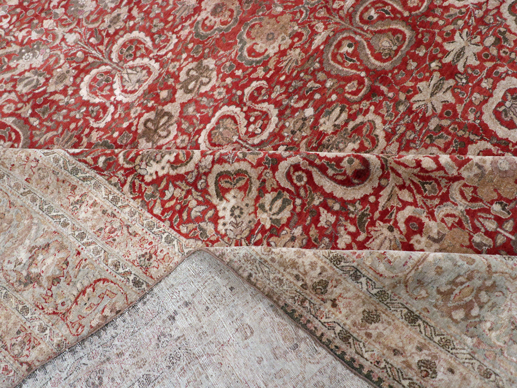 Antique Persian Tabriz Rug, No.18167 - Staging