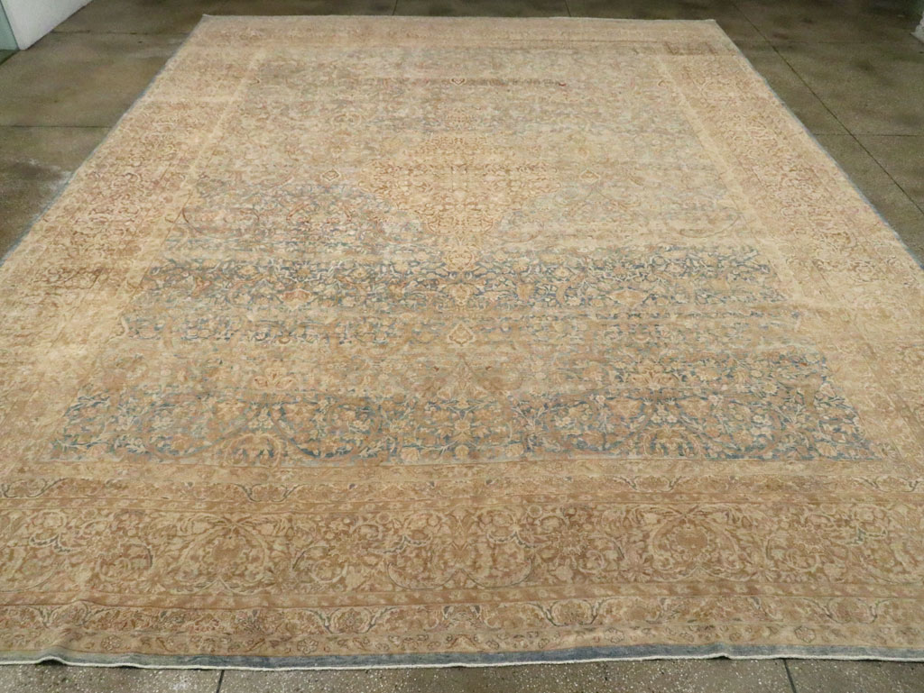 Antique Persian Lavar Kerman Carpet, No.18170 - Staging