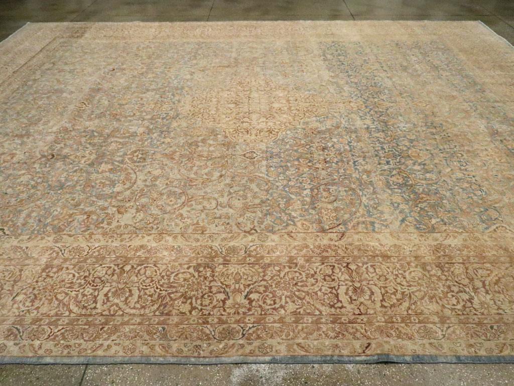 Antique Persian Lavar Kerman Carpet, No.18170 - Staging
