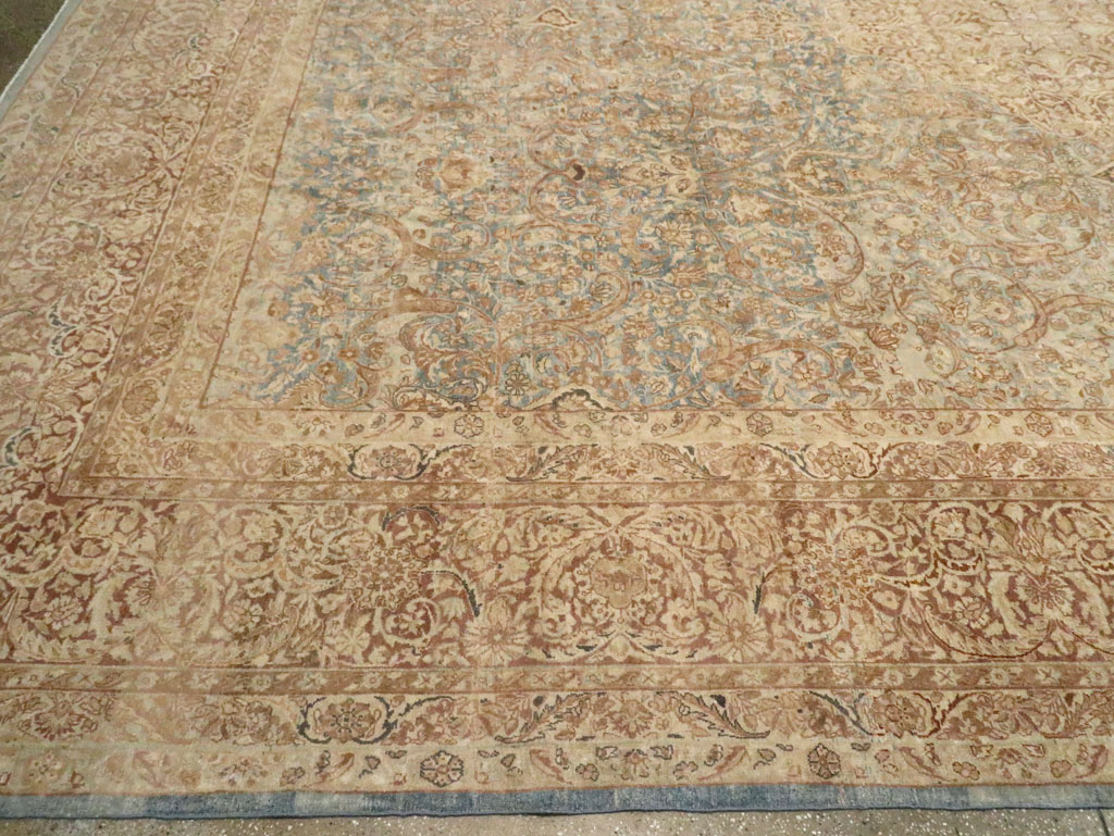 Antique Persian Lavar Kerman Carpet, No.18170 - Staging