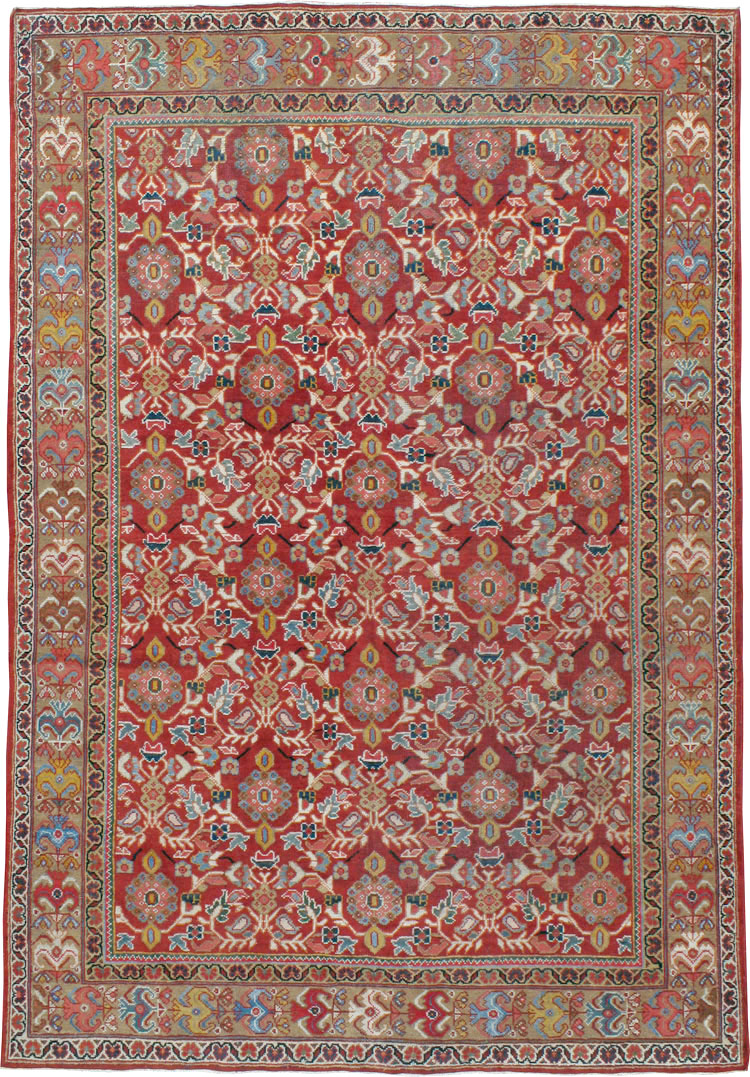 Vintage Persian Mahal Accent Carpet, No.18178 - Staging